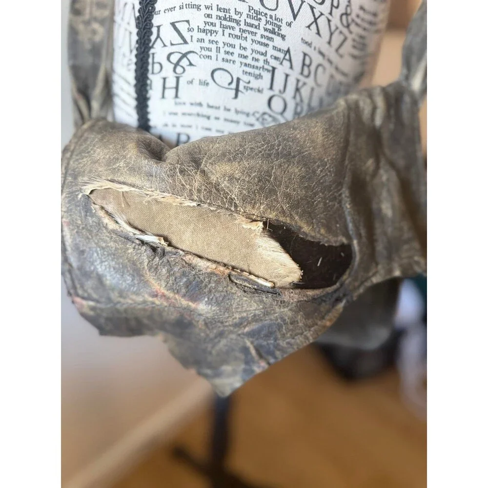 Handmade Distressed Leather Crossbody Bag